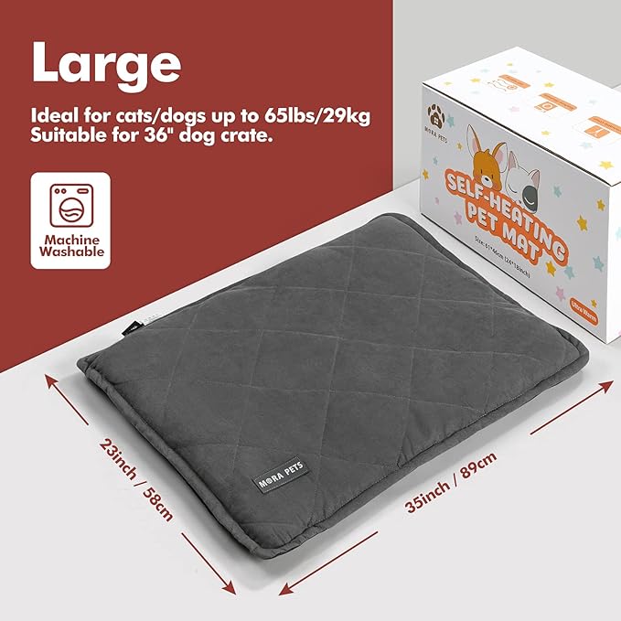 Self heating clearance pet bed large